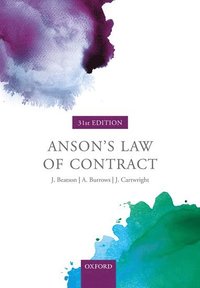 bokomslag Anson's Law of Contract