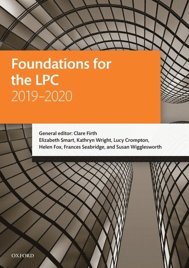 Clare Firth, Elizabeth Smart - Foundations for the Lpc 2019-2020, Häftad