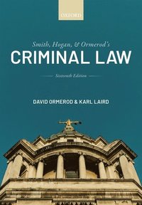 bokomslag Smith, Hogan, and Ormerod's Criminal Law