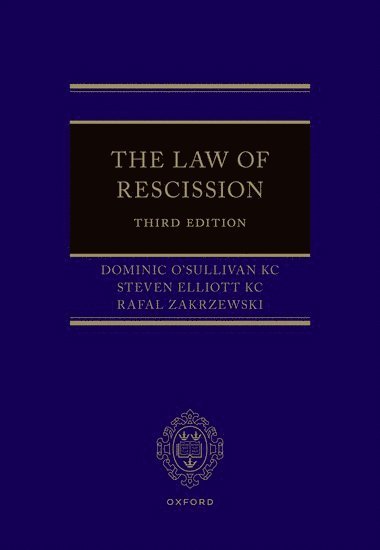 bokomslag The Law of Rescission