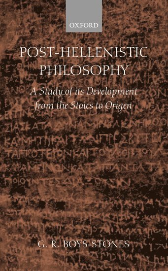Post-Hellenistic Philosophy 1