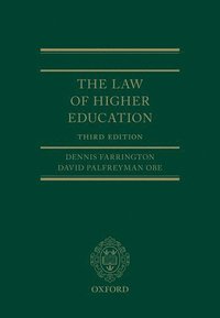 bokomslag The Law of Higher Education