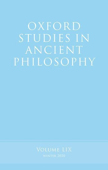 Victor Caston, University of Michigan) Caston, Victor (Professor of Philosophy and Classical Studies, Professor of Philosophy and Classical Studies - Oxford Studies in Ancient Philosophy, Volume 59, Inbunden
