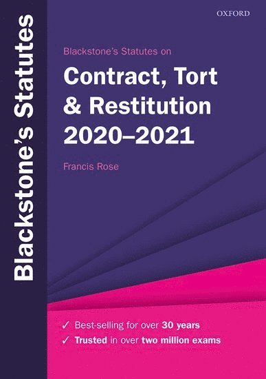 Blackstone's Statutes on Contract, Tort & Restitution 2020-2021