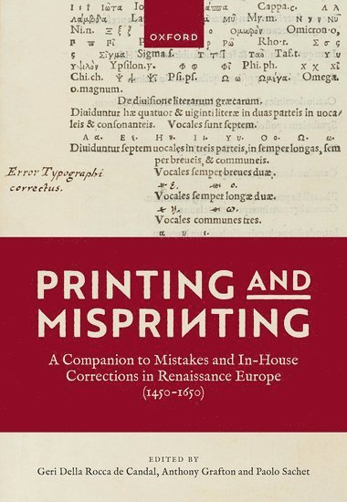 bokomslag Printing and Misprinting