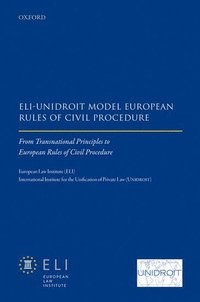 bokomslag ELI  Unidroit Model European Rules of Civil Procedure