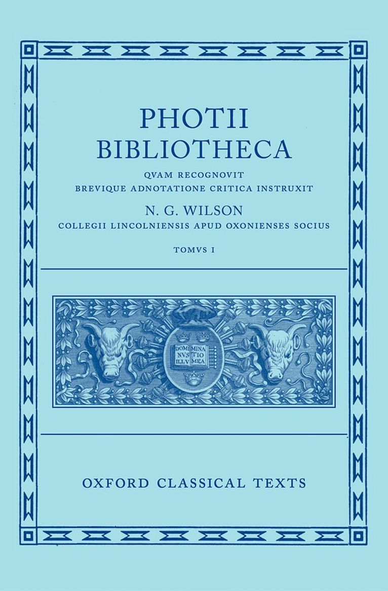 Photius: Bibliotheca (Photii Bibliotheca)