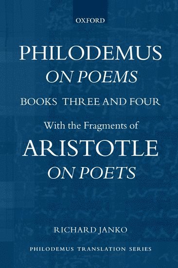 Philodemus, On Poems, Books 3-4 1