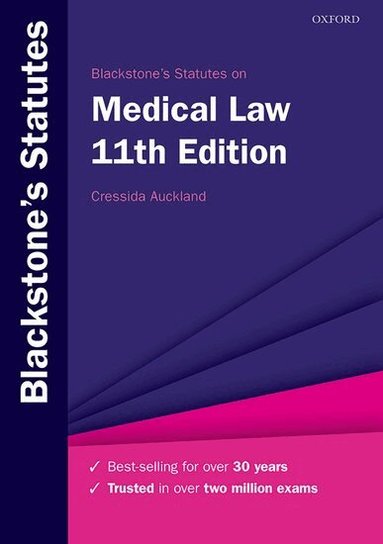 Cressida Auckland - Blackstone's Statutes on Medical Law, Häftad