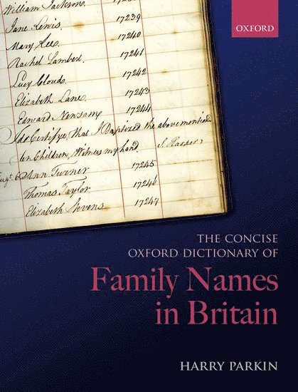 The Concise Oxford Dictionary of Family Names in Britain 1