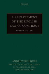 bokomslag A Restatement of the English Law of Contract