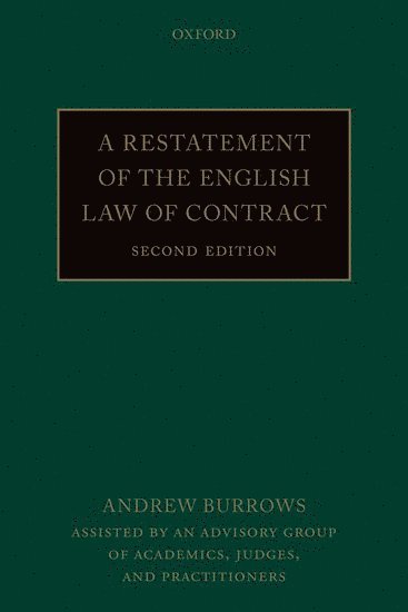 bokomslag A Restatement of the English Law of Contract