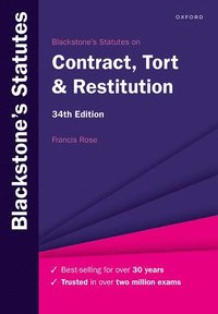 bokomslag Blackstone's Statutes on Contract, Tort & Restitution