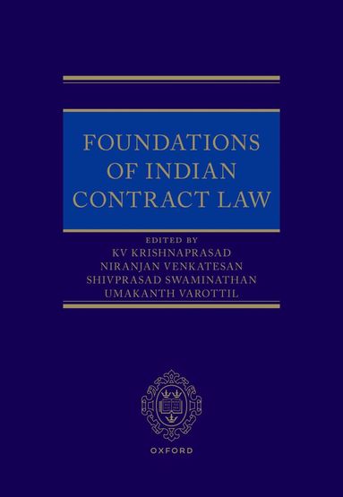 bokomslag Foundations of Indian Contract Law