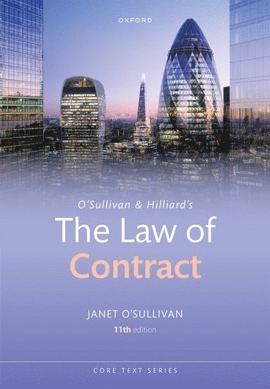 Janet OʼSullivan, University of Cambridge) O'Sullivan, Janet (, Fellow and Vice-Master of Selwyn College, O'Sullivan, Janet O'Sullivan - OʼSullivan & Hilliard's The Law of Contract, Häftad