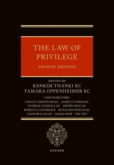 bokomslag The Law of Privilege