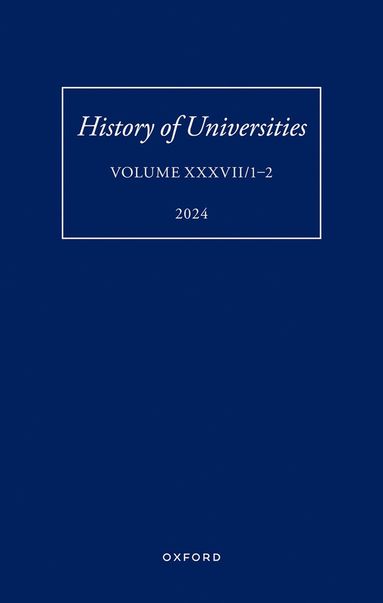 bokomslag History of Universities: Volume XXXVII/1-2