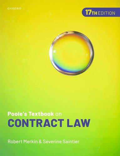 Robert Merkin, Séverine Saintier - Poole's Textbook on Contract Law, Häftad