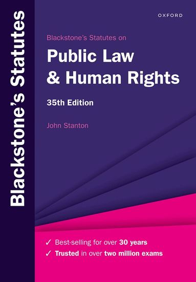 John Stanton - Blackstone's Statutes on Public Law & Human Rights, Häftad