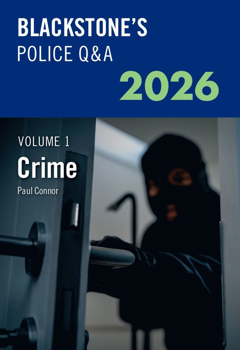 Paul Connor, Checkmate Training) Connor, Mr Paul (Police Training Consultant, Police Training Consultant - Blackstone's Police Q&A Volume 1: Crime 2026, Häftad