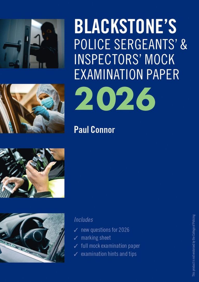 Paul Connor, Checkmate Training) Connor, Mr Paul (Police Consultant, Police Consultant - Blackstone's Police Sergeants' and Inspectors' Mock Examination Paper 2026, Häftad
