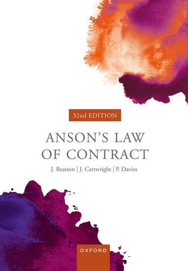 Jack Beatson FBA, John Cartwright, Paul S Davies - Anson's Law of Contract, Häftad