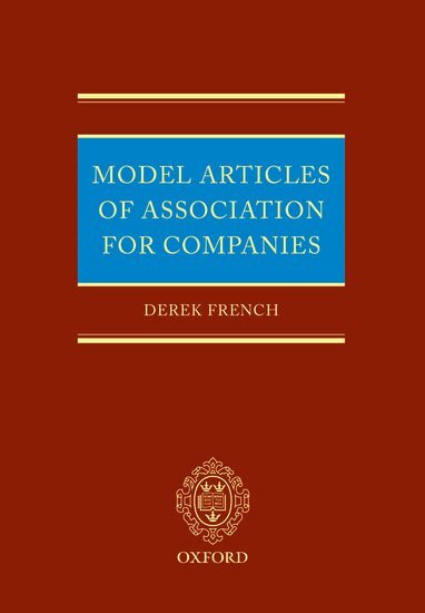 Derek French - Model Articles of Association for Companies, Inbunden