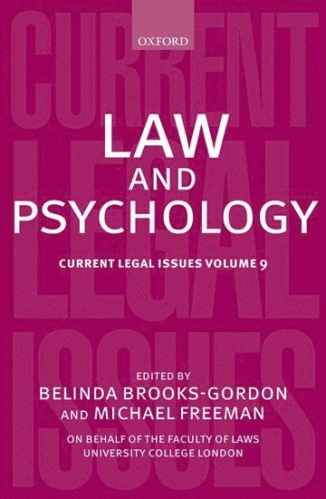FREEMAN, Belinda Brooks-Gordon, Michael Freeman, London) Brooks-Gordon, Belinda (Lecturer in Psychology, Birkbeck College, University College London) Freeman, Michael (Professor of English Law - Law and Psychology, Inbunden
