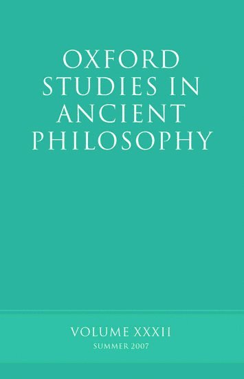 Oxford Studies in Ancient Philosophy XXXII 1