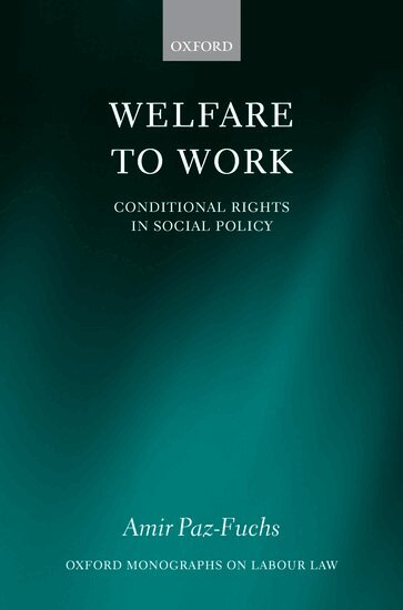 Amir Paz-Fuchs - Welfare to Work, Inbunden