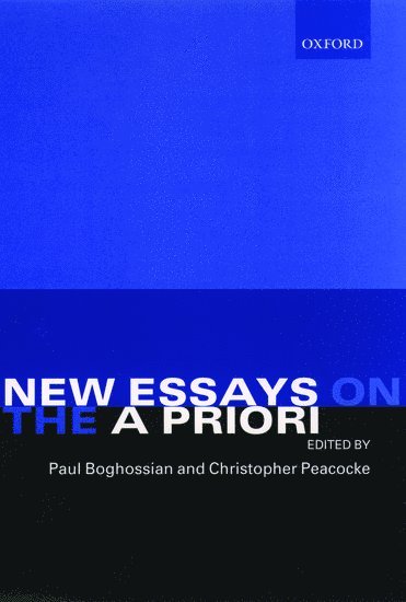 New Essays on the A Priori 1