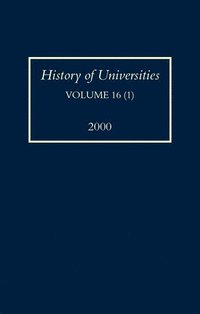 bokomslag History of Universities: Volume XVI (1)