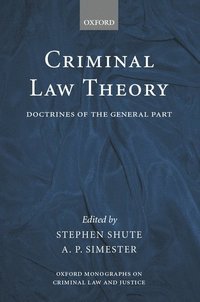 bokomslag Criminal Law Theory