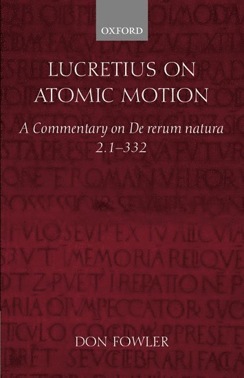 bokomslag Lucretius on Atomic Motion