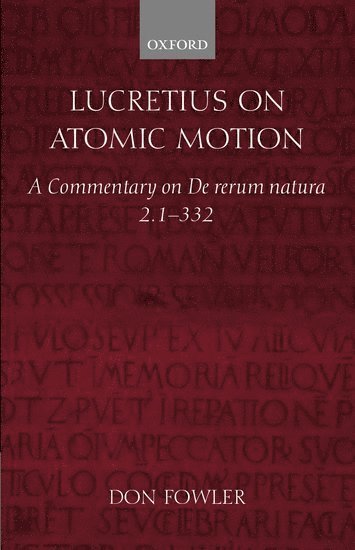 bokomslag Lucretius on Atomic Motion