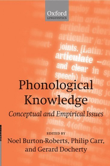 bokomslag Phonological Knowledge