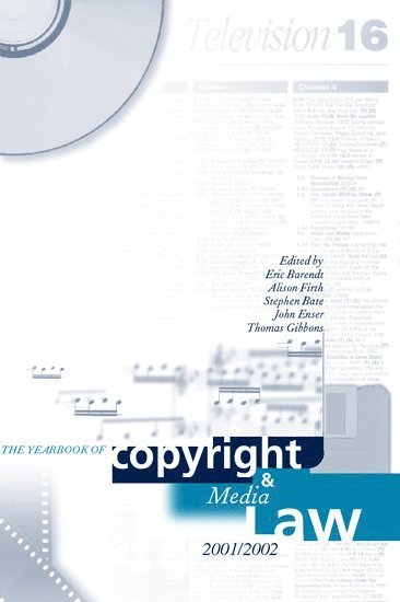 bokomslag Yearbook of Copyright and Media Law, Volume VI 2001-02