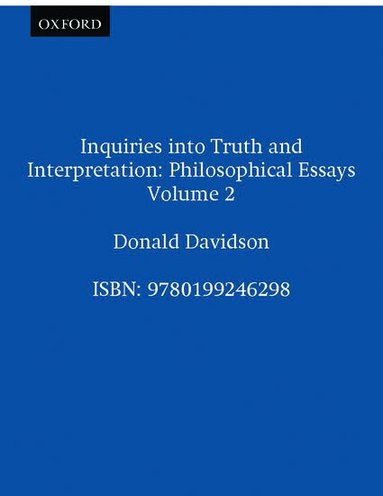 Donald Davidson - Inquiries into Truth and Interpretation, Häftad