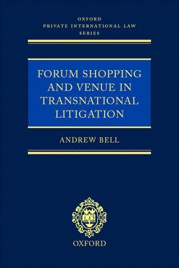 bokomslag Forum Shopping and Venue in Transnational Litigation