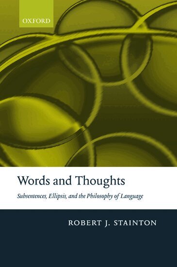 Robert Stainton - Words and Thoughts, Häftad