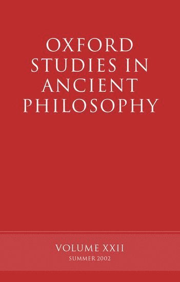 bokomslag Oxford Studies in Ancient Philosophy volume XXII