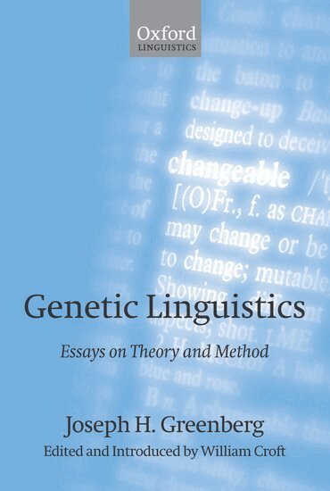 Joseph H. Greenberg, William Croft - Genetic Linguistics, Häftad