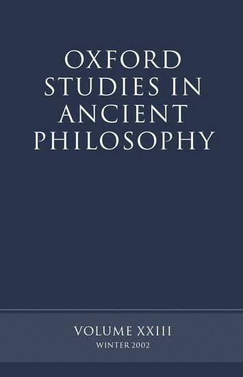 Oxford Studies in Ancient Philosophy volume XXIII