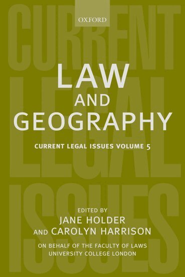 Jane Holder, Carolyn Harrison - Law and Geography, Inbunden