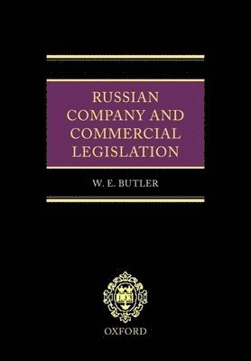 bokomslag Russian Company and Commercial Legislation