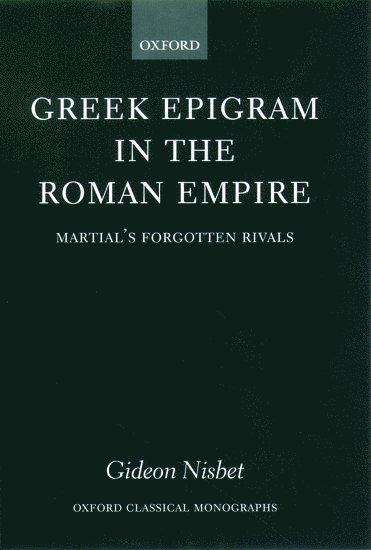 bokomslag Greek Epigram in the Roman Empire