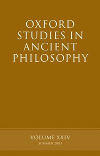 bokomslag Oxford Studies in Ancient Philosophy, Volume XXIV