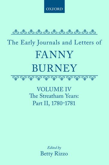The Early Journals and Letters of Fanny Burney 1