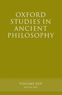 bokomslag Oxford Studies in Ancient Philosophy volume XXV