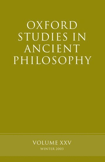 Oxford Studies in Ancient Philosophy volume XXV 1